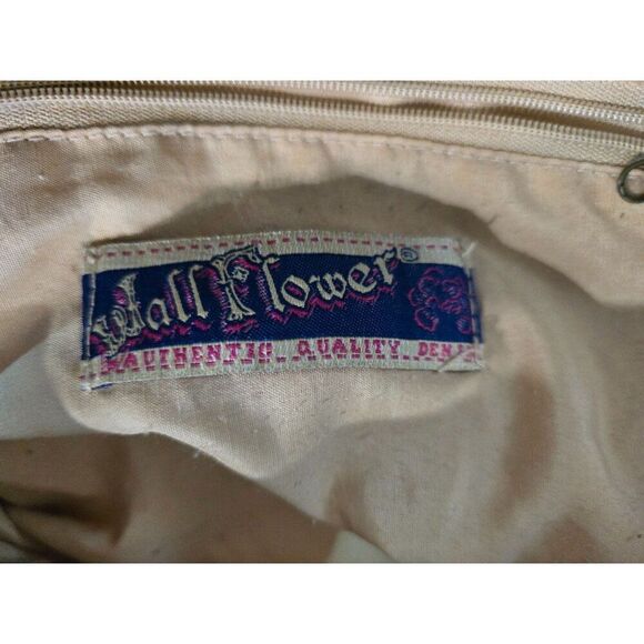 Vintage Wall Flower Womens Brown Faux Leather & Aztec Canvas Backpack W Buckles - Picture 10 of 11